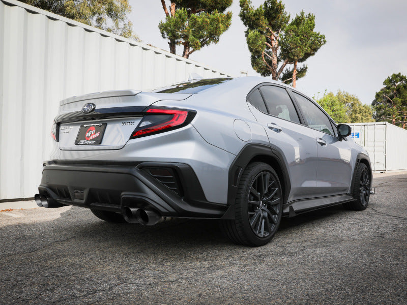 aFe POWER Takeda 3in to 2-1/2in 304 Stainless Steel Cat-Back Exhaust with Black Tips 2022-2023 Subaru WRX H4-2.4L - photo 3
