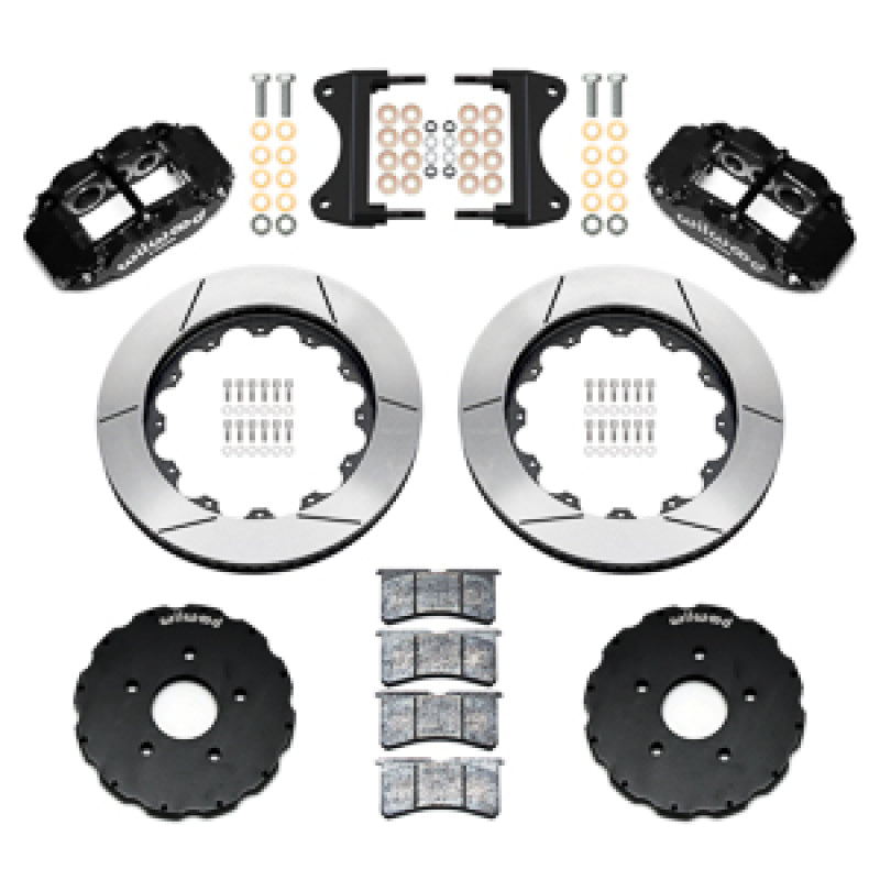 Wilwood 2014-2019 Chevrolet Corvette C7 Forged Narrow Superlite 6R Front Big Brake Kit (14in) - Black / Slotted