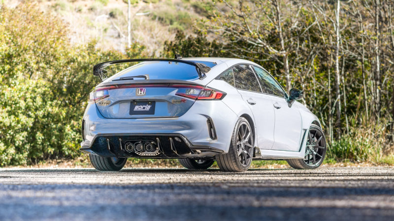 Borla 2023 Honda Civic Type R MT ATAK Cat-Back Exhaust with 4in Black Anodized Carbon Fiber Tips - photo 2