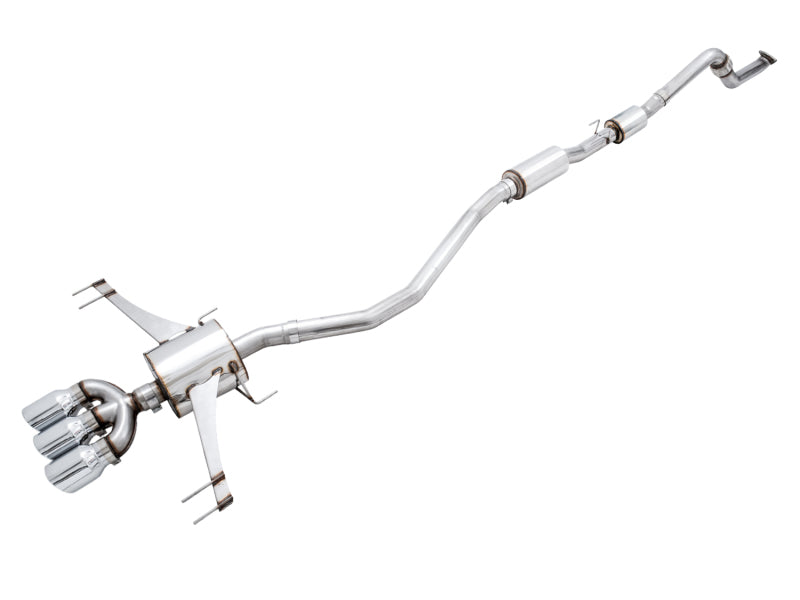 AWE Tuning 2017+ Honda Civic Type R Touring Edition Exhaust with Front & Mid Pipes - Chrome Silver Tips