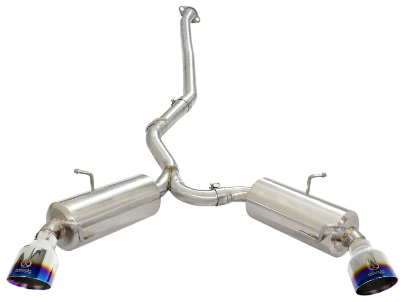 aFe Takeda Exhaust Axle-Back 2013-2015 Scion FRS / Subaru BRZ 304 Stainless Steel Blue Flame Dual Tips Exhaust - photo 3