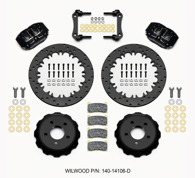 Wilwood 2015-2023 Ford Mustang Narrow Dynapro Radial Rear Drag Race Brake Kit (12.9in)