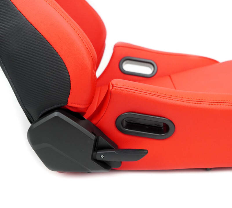 NRG Omega Reclinable Racing Seat (Pair) Red with Black Carbon Vinyl Back (RSC-750RD/BK L/R) - photo 8