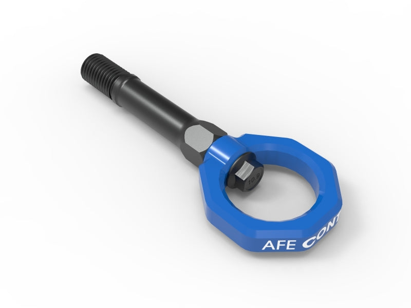 aFe CONTROL Front Tow Hook Nissan Z 23-25 V6-3.0L - Blue (450-712001-L)