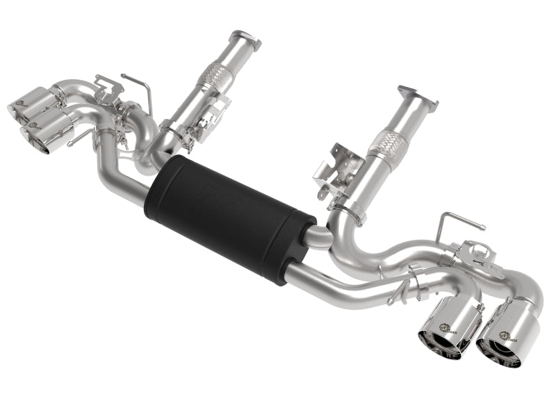 aFe MACH Force-Xp 3in to 2-1/2in 304 Stainless Steel Cat-Back 2020 Chevrolet Corvette (C8) 6.2L - Polished Tip - photo 2
