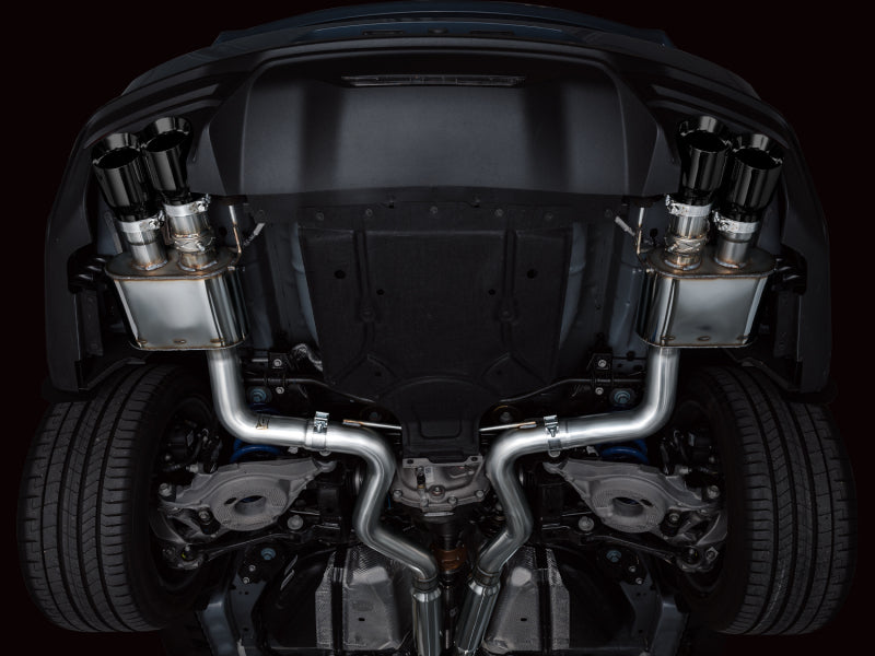 AWE Tuning 2024 Ford Mustang GT Fastback S650 RWD SwitchPath Cat-Back Exhaust with Quad Diamond Black Tips - photo 3