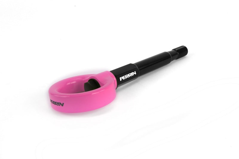 Perrin 08-14 Subaru WRX/STI (Hatchback) Tow Hook Kit (Rear) - Hyper Pink (PSP-BDY-250HP)