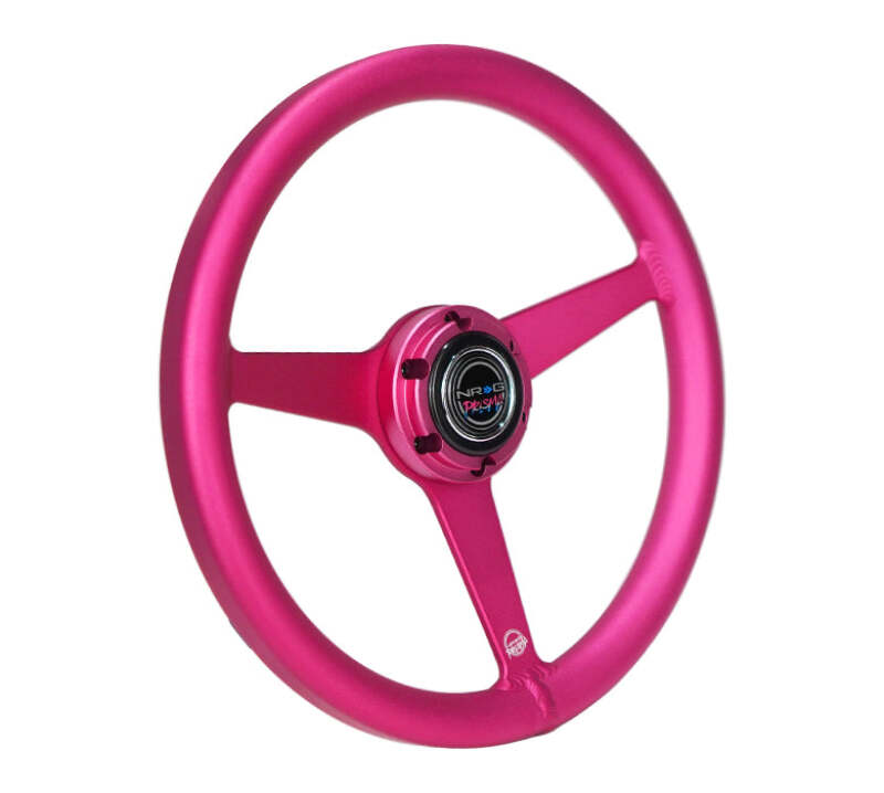 NRG Aluminum Steering Wheel 330mm - Heritage Solid Spoke - Ergonomic Grip - Anadized Pink (RST-071-PK) - photo 2