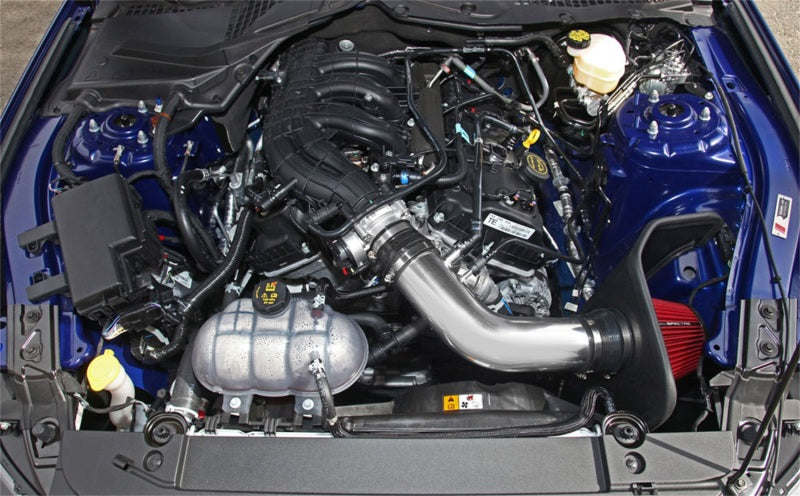 Spectre 2015-2016 Ford Mustang V6-3.7L F/I Air Intake Kit - Polished w/Red Filter (spe9041) - photo 4