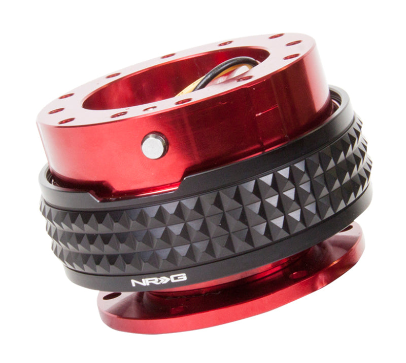 NRG Quick Release Kit - Pyramid Edition - Red Body / Black Pyramid Ring (SRK-210RD/BK)