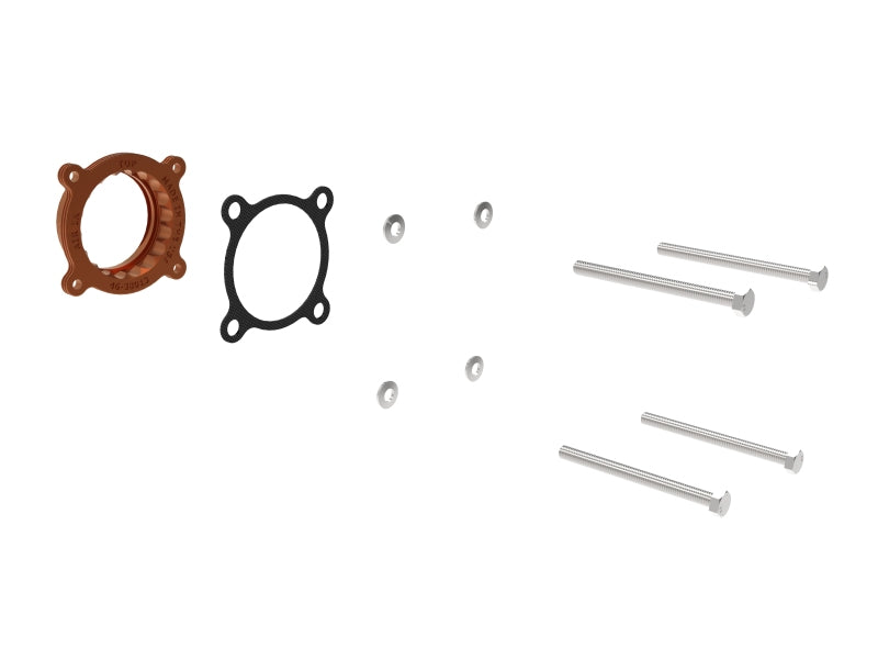 aFe Silver Bullet Throttle Body Spacers TBS 2022-2023 Toyota GR86 H4-2.4L - Orange (afe46-38013) - photo 2