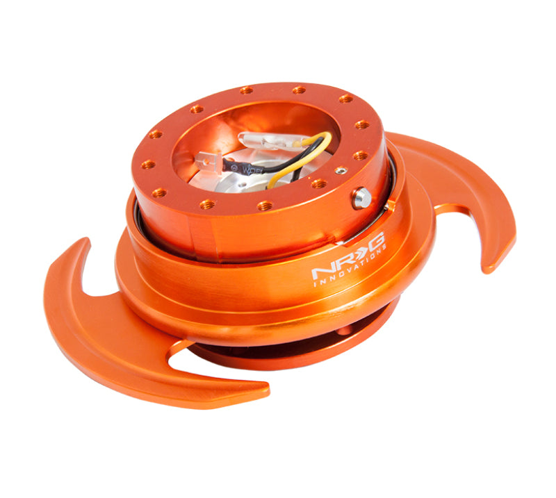 NRG Quick Release Kit Gen 3.0 - Orange Body / Orange Ring w/ Handles (SRK-650OR)