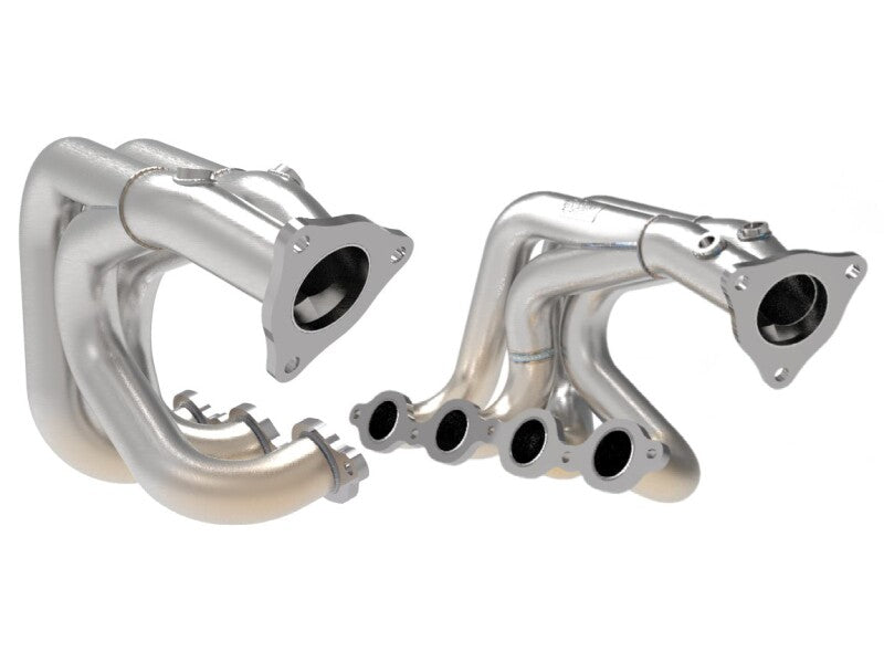 aFe Twisted 304 Stainless Steel Header 2020 Chevrolet Corvette (C8) 6.2L V8 - Brushed - photo 2