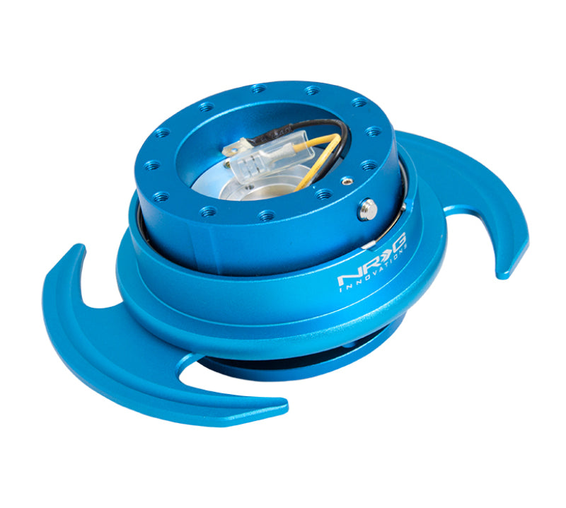 NRG Quick Release Kit Gen 3.0 - Blue Body / Blue Ring w/ Handles (SRK-650BL) - photo 2
