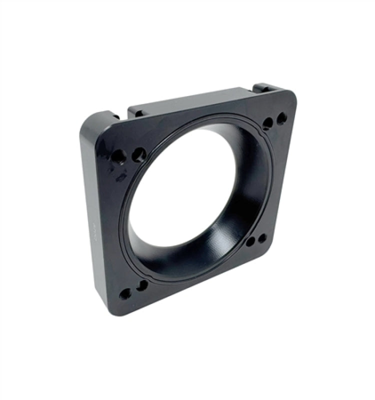 Torque Solution 2006-2021 Subaru STI / 2008-2014 Subaru WRX Big Bore 76mm Throttle Body Adapter - Black (tqsTS-SU-870O-BK)
