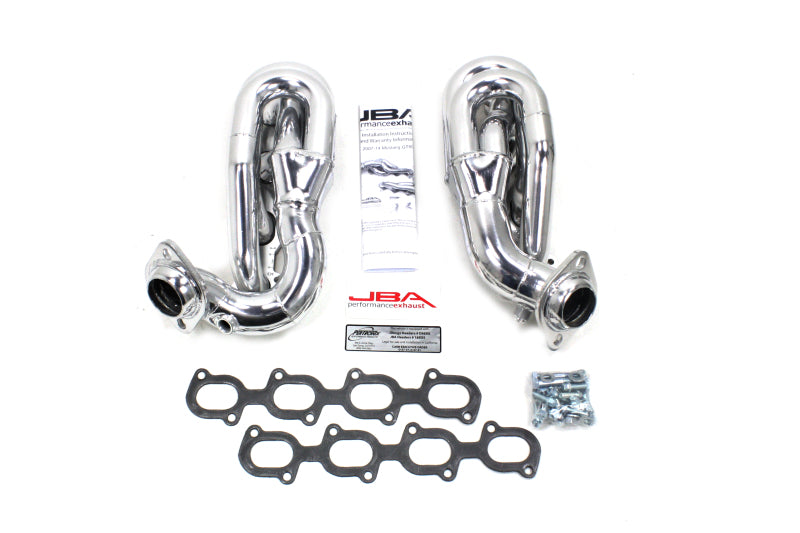 JBA 2007-2014 Ford GT500 5.4/5.8L 4V 1-5/8in Primary Silver Ctd Cat4Ward Header