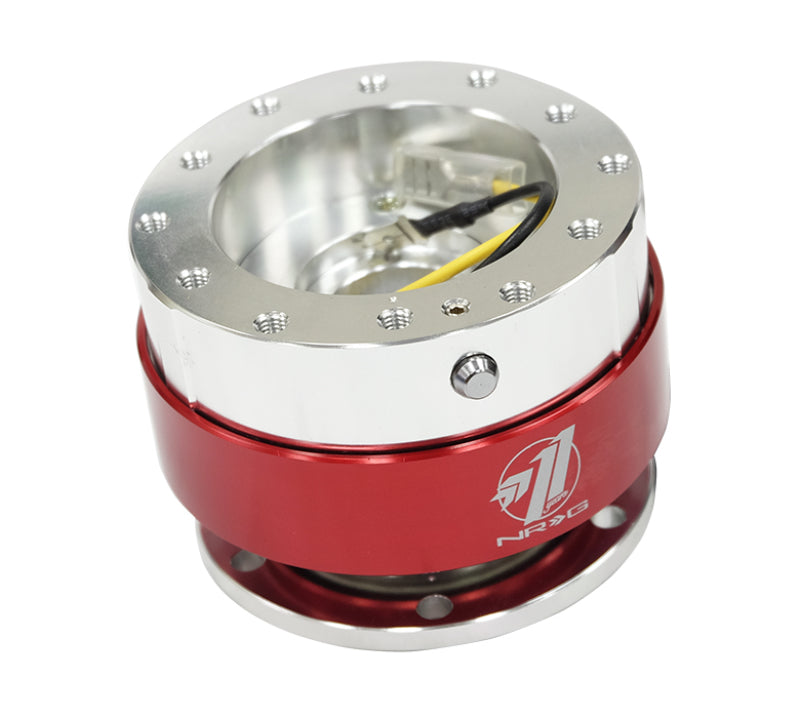 NRG Quick Release - Silver Body/ Red Chrome Ring (SRK-100RD)