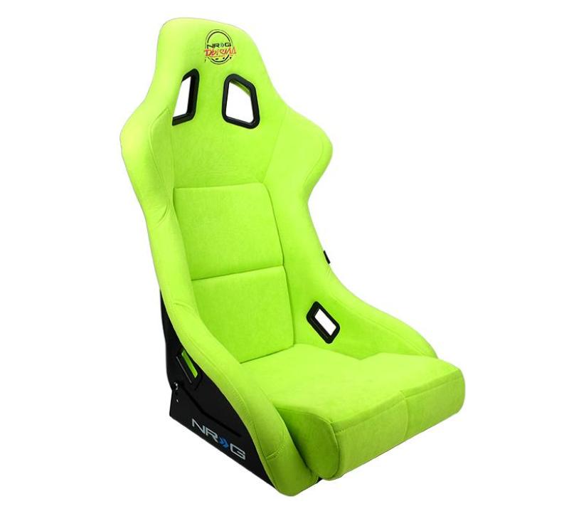 NRG FRP Bucket Seat PRISMA Edition - Large (Neon Green Alcantara/ Pearlized Back) (FRP-302NG-PRISMA) - photo 4