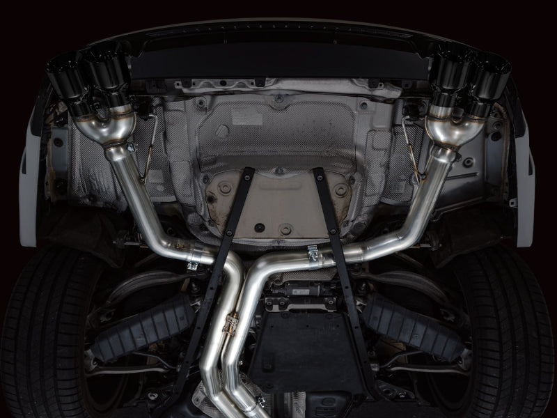 AWE Tuning 2019-2023 Audi C8 S6/S7 2.9T V6 AWD Track Edition Exhaust - Diamond Black Tips - photo 3