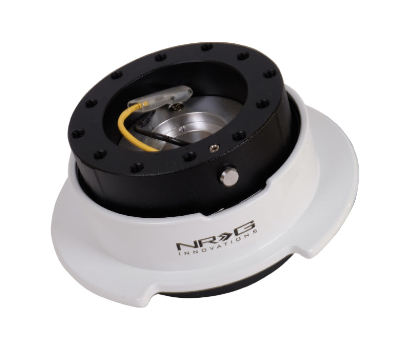 NRG Quick Release Kit Gen 2.5 - Black / White Ring w/ Finger Grooves (SRK-250BK-WT) - photo 2