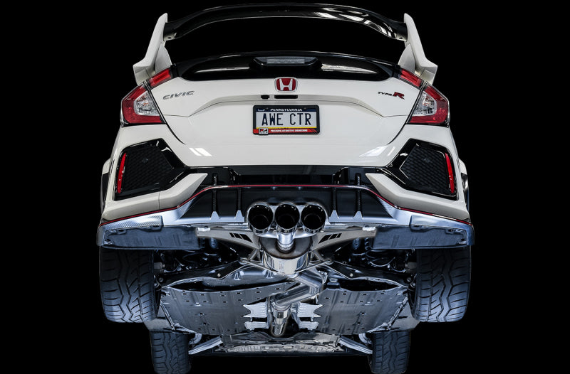 AWE Tuning 2017+ Honda Civic Type R Touring Edition Exhaust with Front & Mid Pipe - Diamond Blk Tips - photo 5