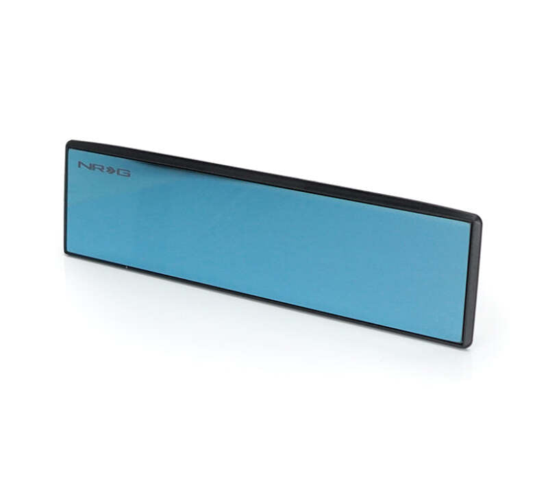 NRG 270mm Wide Panorama Clip-on Rearview Mirror - Flat w/ Blue Tint (IM-270FBL)