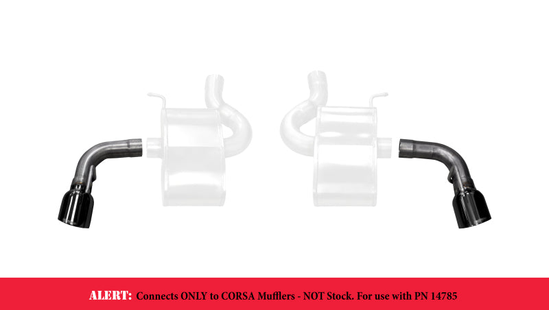 CORSA Performance 2016-2024 Chevrolet Camaro SS 2.75in Inlet / 4.5in Outlet Black PVD Tip Kit (For Corsa Exhaust Only) - photo 3