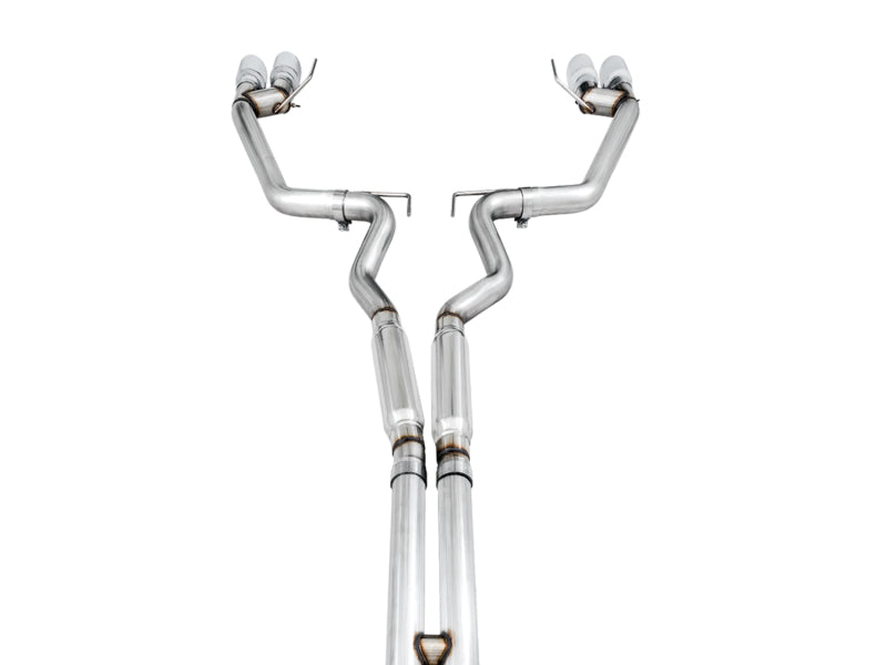 AWE Tuning 2018+ Ford Mustang GT (S550) Cat-Back Exhaust - Track Edition (Quad Chrome Silver Tips) - photo 3