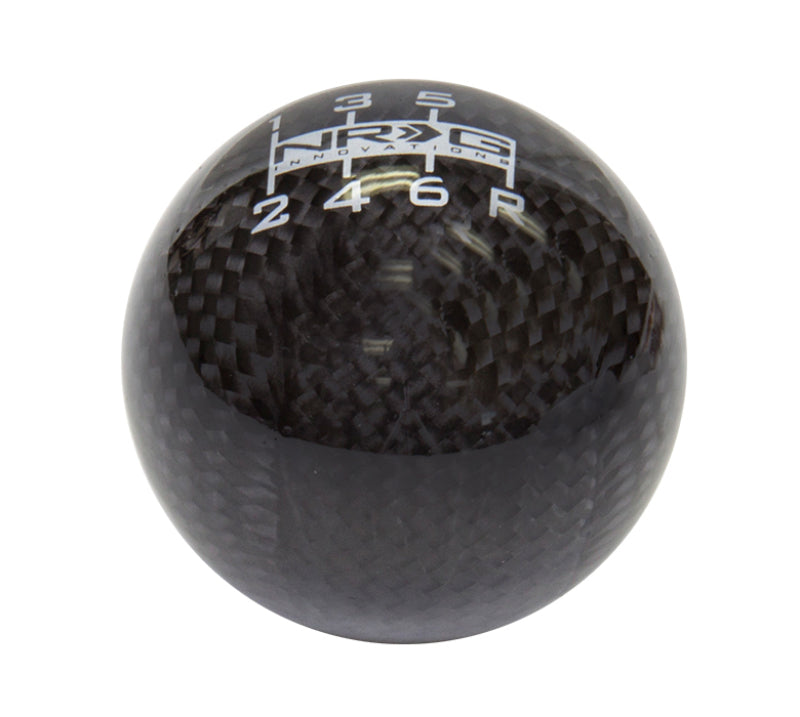 NRG Universal Ball Style Shift Knob - Black Carbon Fiber (6 Speed Pattern) (SK-300BC-1)