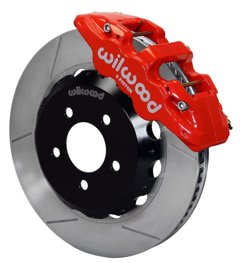 Wilwood 2016+ Chevrolet Camaro Aero6 Front Big Brake Kit (15in) - Red / Slotted