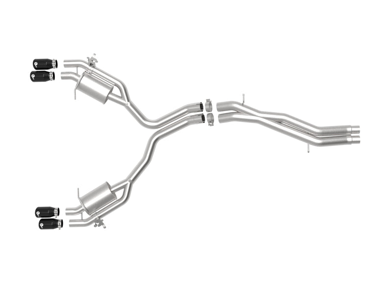 aFe 2018-2020 Audi RS5 Coupe MACH Force-Xp 3in to 2.5in 304 Stainless Steel Axle-Back Exhaust System (Quad Black Tip) - photo 3