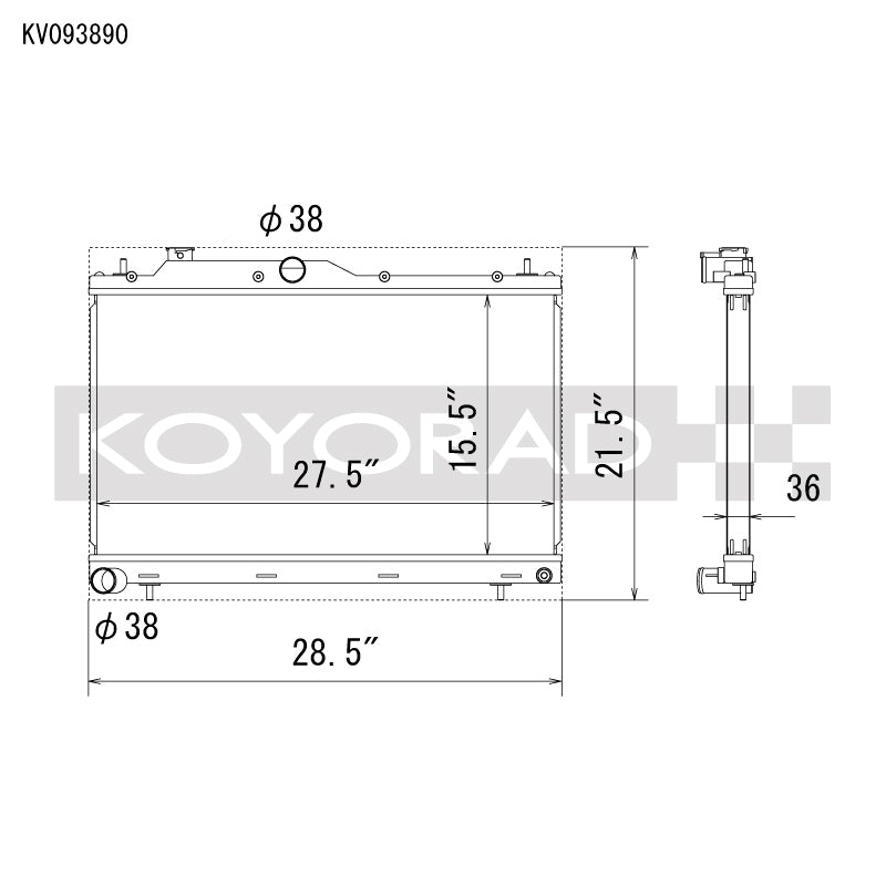 Koyo 2022-2025 Subaru WRX Radiator