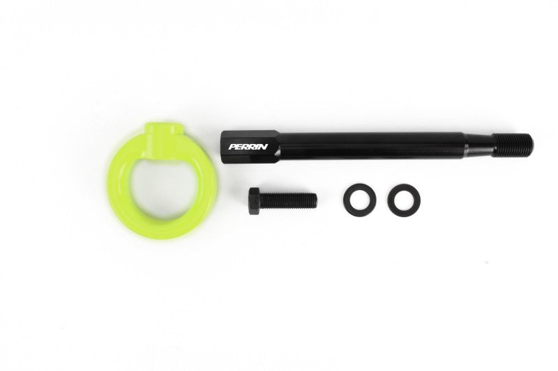 Perrin 08-14 Subaru WRX & STI / 08-11 Impreza / 05-09 Legacy Tow Hook Kit (Front) - Neon Yellow (PSP-BDY-231NY) - photo 4