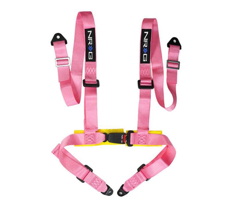 NRG 4 Point Seat Belt Harness / Buckle Lock - Pink (SBH-4PC-SPK)