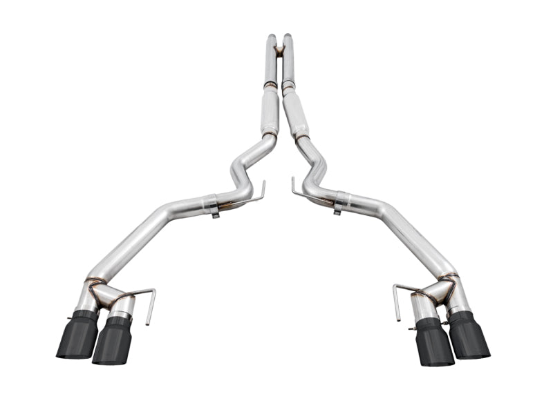 AWE Tuning 2018+ Ford Mustang GT (S550) Cat-Back Exhaust - Track Edition (Quad Diamond Black Tips) - photo 2