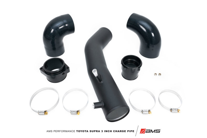 AMS Performance 2020+ Toyota Supra A90 Aluminum 3in Charge Pipe Kit (amsAMS.38.09.0001-1)