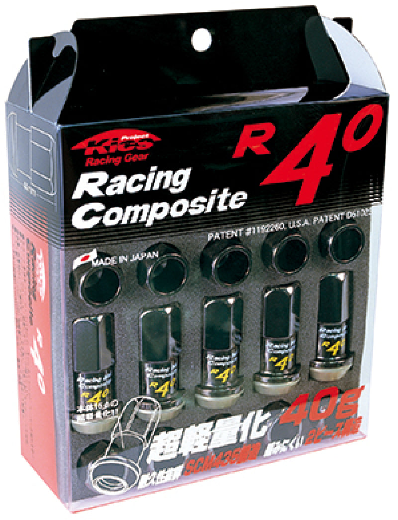Project Kics 12x1.25 R40 Lug Nuts - Black (20 Pcs) (KRC03K)
