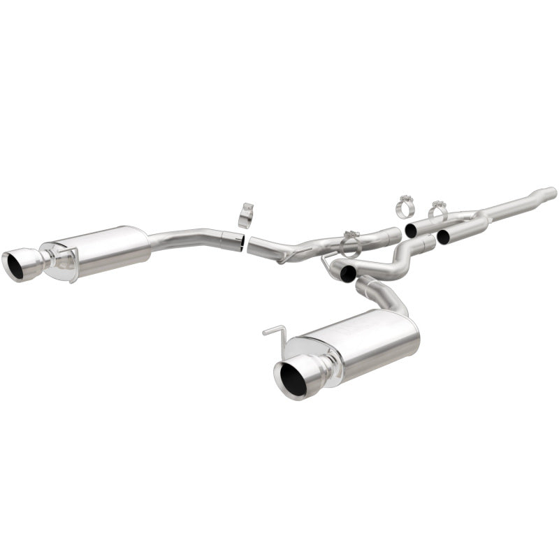 Magnaflow Cat-Back, SS, 2.5in, Street, Dual Split Polished 4.5in Tips 2015 Ford Mustang Ecoboost