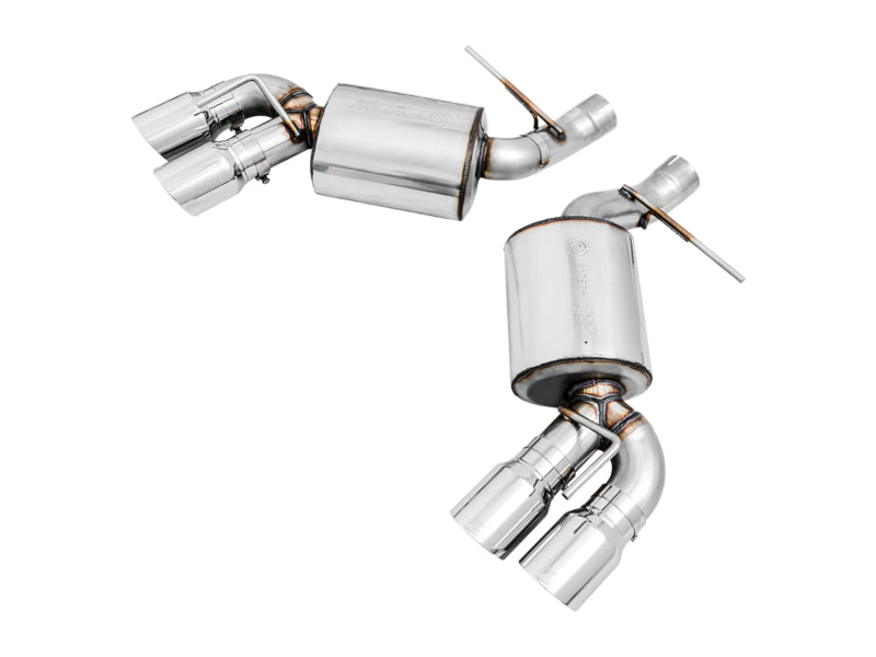 AWE Tuning 2016-2019 Chevrolet Camaro SS Axle-Back Exhaust - Touring Edition (Quad Chrome Silver Tips)