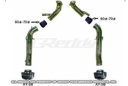 GReddy 2009+ Nissan GTR Long Type Piping 60-70mm Suction Kit (STD) (gre12020906)