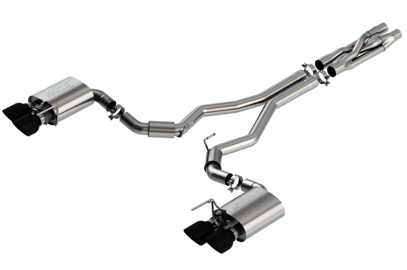 Borla 2020 Ford GT500 5.2L AT 3in ATAK Cat-Back Exhaust with Black Chrome Tips