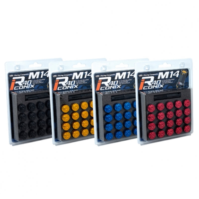 Project Kics R40 Iconix 14x1.50 Classical Lock & Lug Nuts 16+4 (Blue Cap) (WRIA14CU)