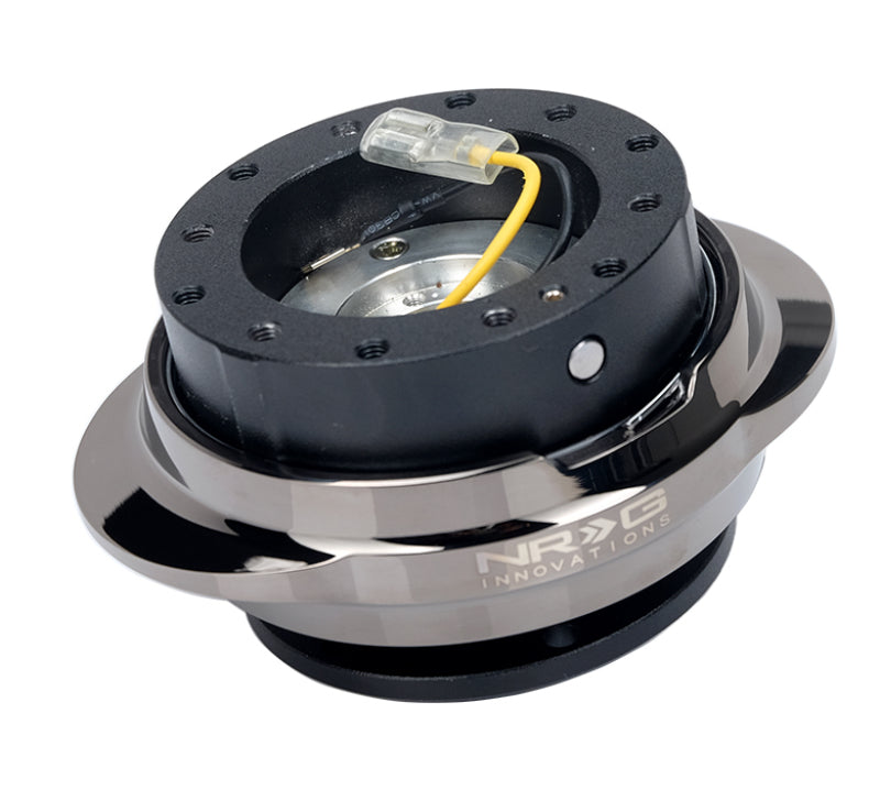 NRG Quick Release Kit - Black Body/ Black Chrome Oval Ring (SRK-220BKC)