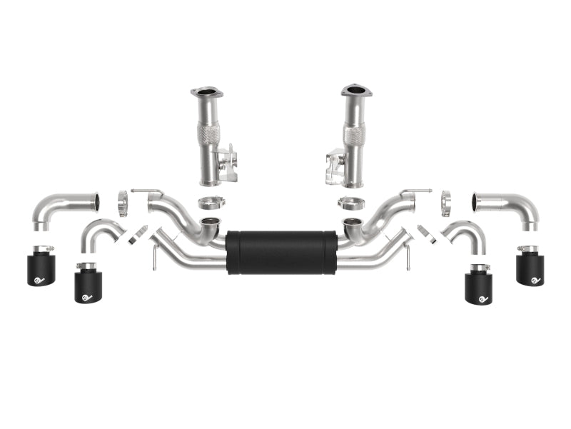 aFe MACH Force-Xp 2-1/2in 304 Stainless Steel Cat-Back 2020 Chevrolet Corvette (C8) 6.2L - Black Tip - photo 2