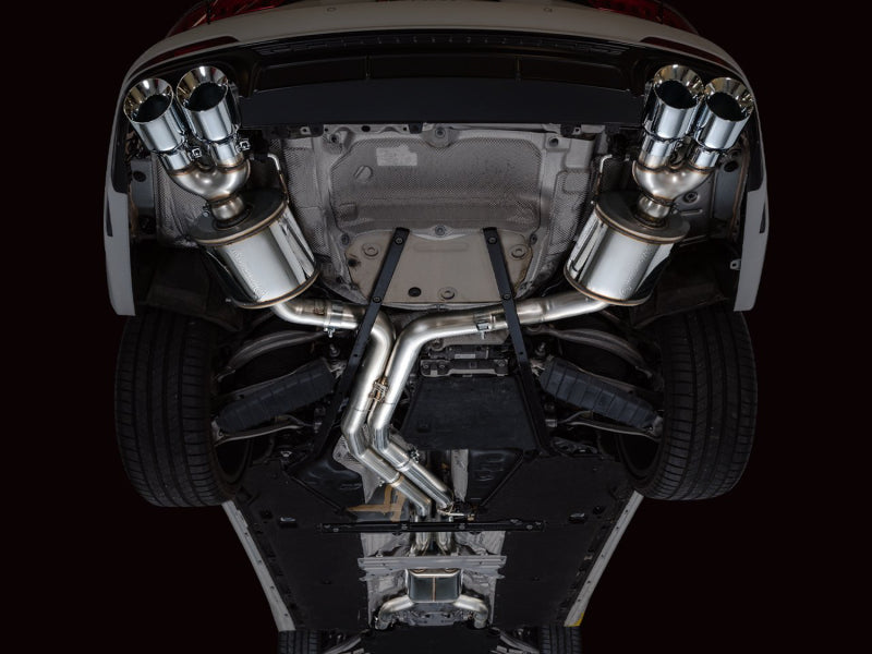 AWE Tuning 2019-2023 Audi C8 S6/S7 2.9T V6 AWD Touring Edition Exhaust - Chrome Silver Tips - photo 3