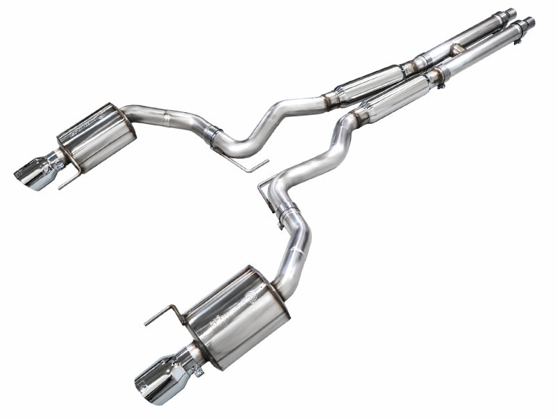 AWE Tuning 2024 Ford Mustang GT Fastback S650 RWD Touring Cat-Back Exhaust with Dual Chrome Silver Tips - photo 2
