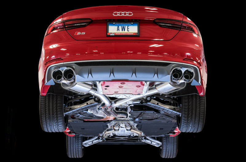 AWE Tuning Audi B9 S5 3.0T Touring Edition Exhaust - Black Diam Tips (102mm) - photo 3