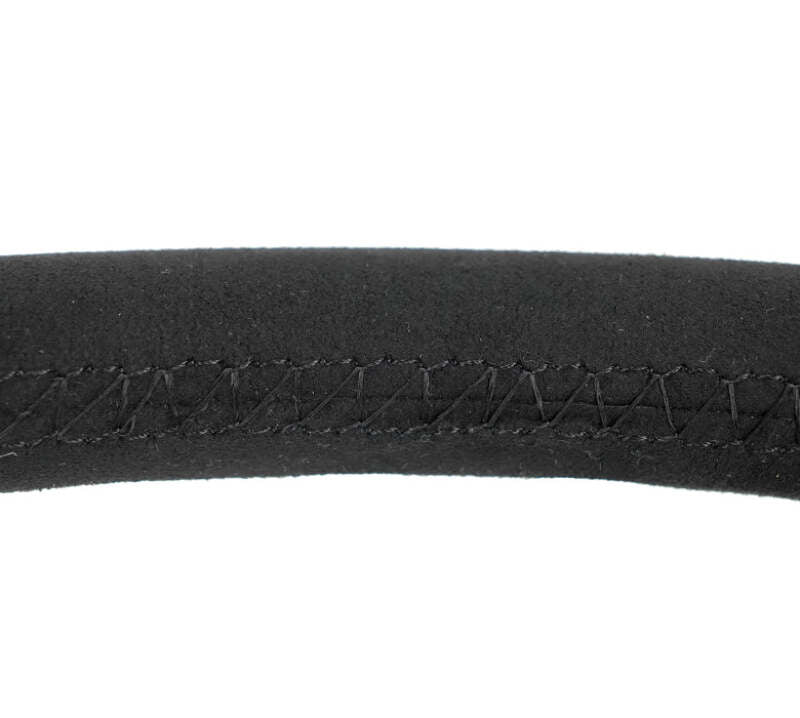 NRG Reinforced Stealth Wheel (380mm) 3 Spoke Center - 1in Deep Dish - Vegan Suede Red Stitch (RST-380-STL-SA) - photo 4