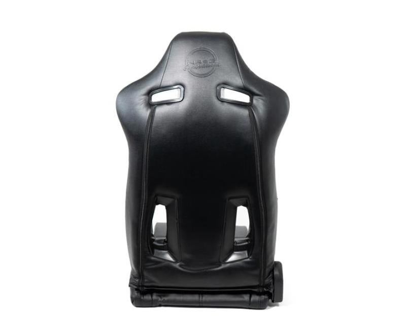 NRG Reclinable Sport Seats (Pair) The Arrow Black Vinyl w/ Pressed NRG logo w/ Black Stitch (RSC-810BK L/R)