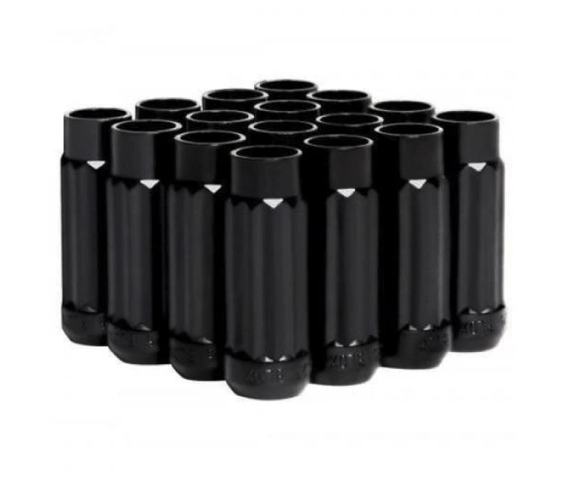 BLOX Racing 12-Sided P17 Tuner Lug Nuts - Black Steel - 12x1.25 - Set of 16 (BXAC-00144-BK)